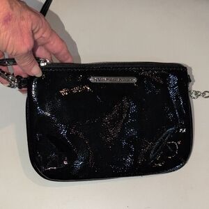 Kathy Van Zeeland Black Patent Crossbody/Wristlet
